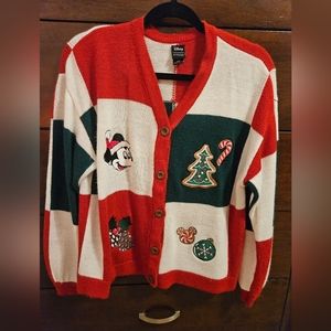 Her Universe Disney Holiday Mickey Mouse Patchwork Cardigan